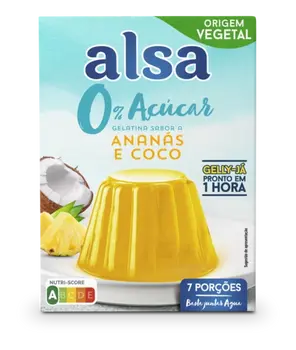 Dr. Oetker Gelatina sabor a ananás e coco sem açúcar