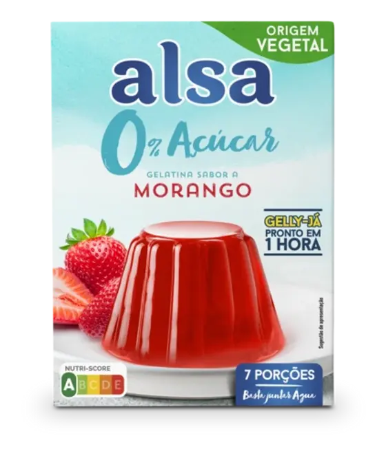 Dr. Oetker Gelatina sabor a morango sem açúcar